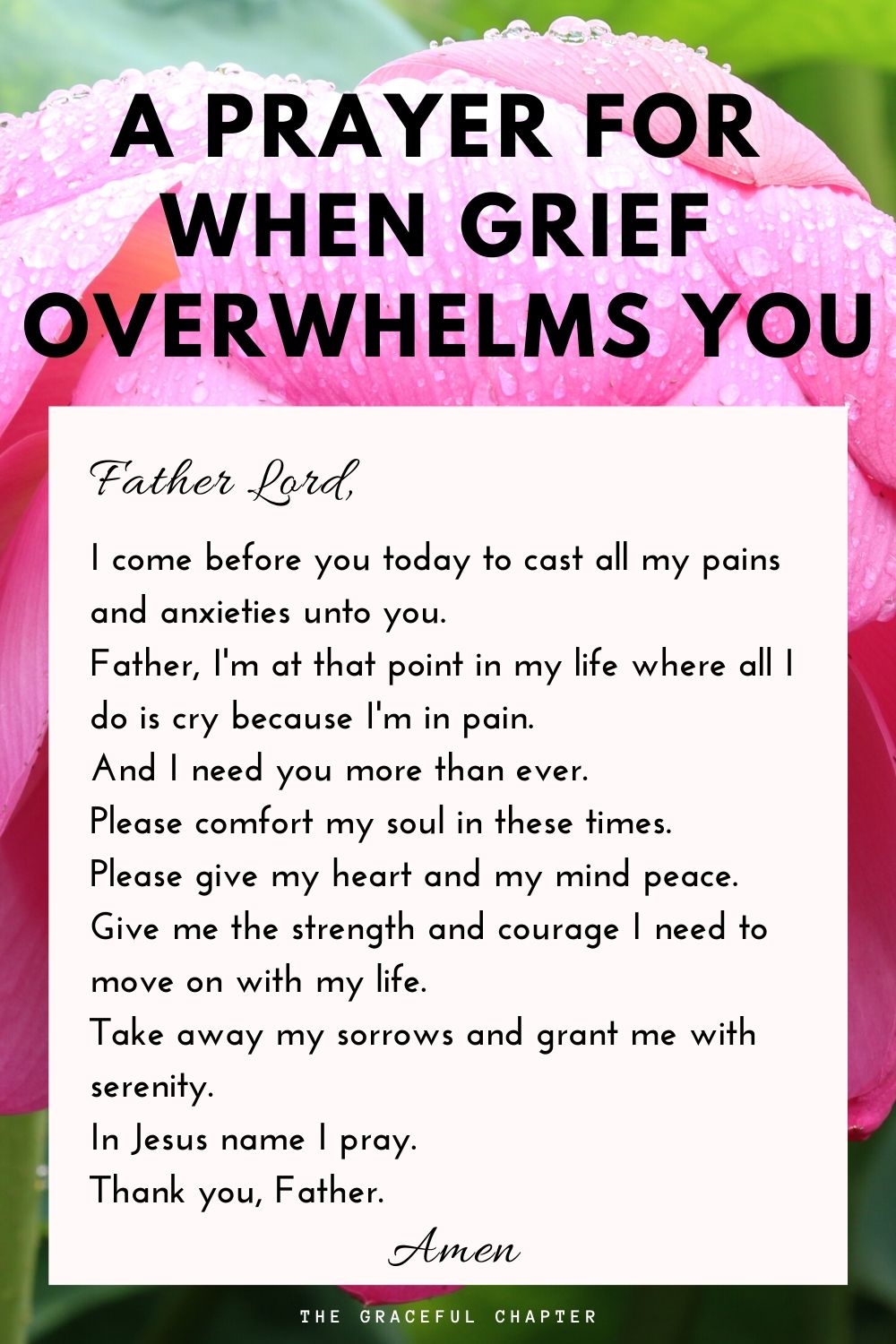 prayer for when grief overwhelm you