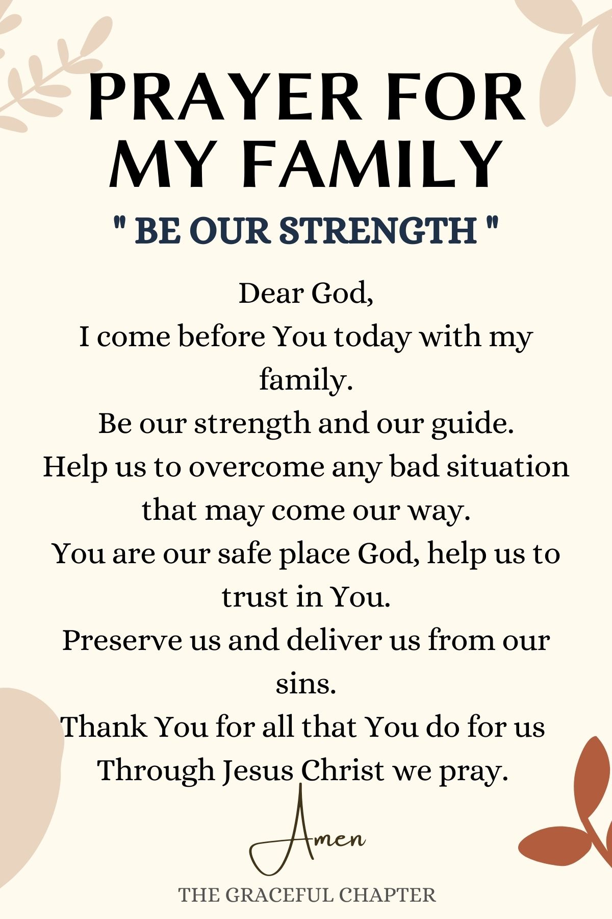 23 Powerful Prayers For Your Family - The Graceful Chapter