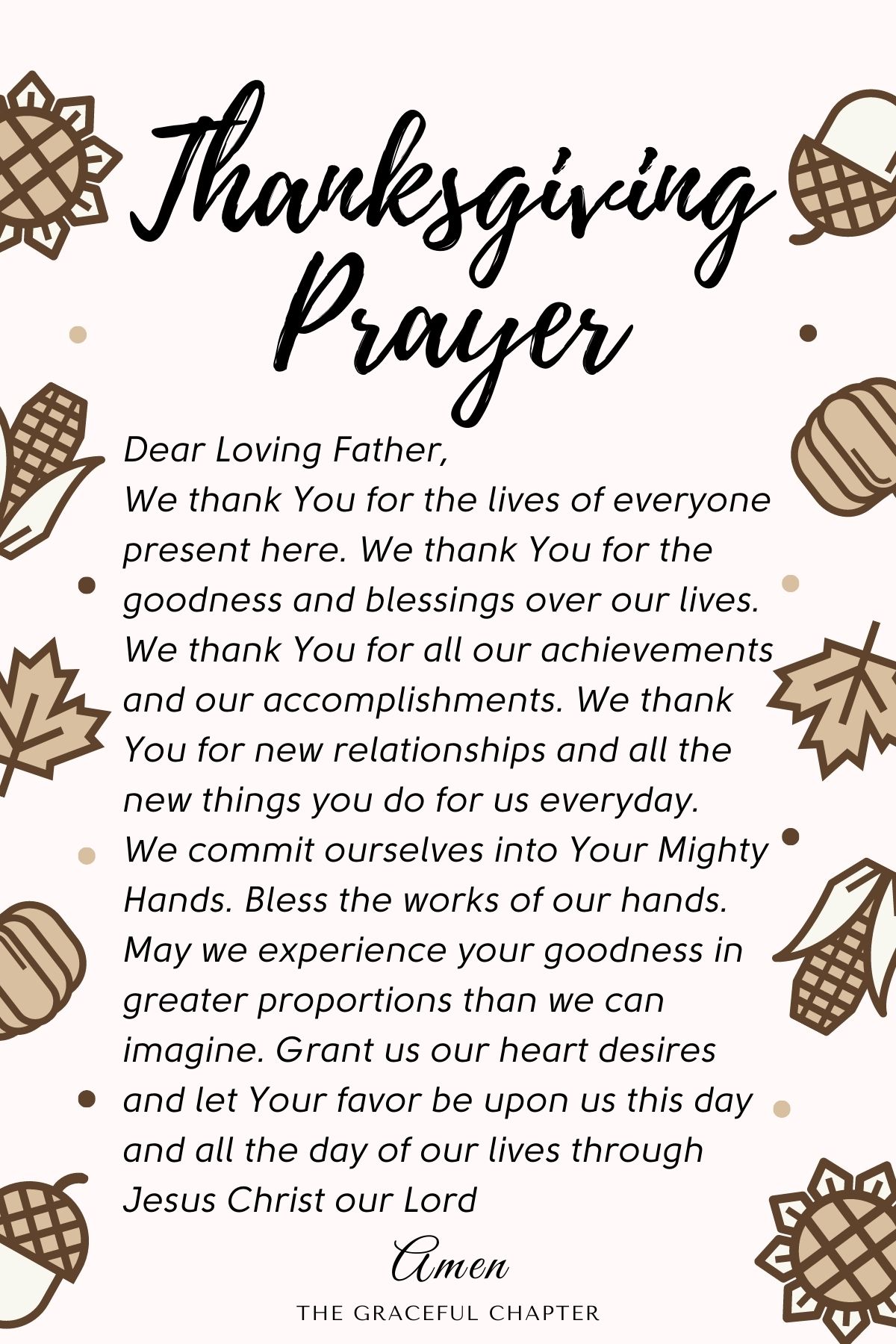 10 Best Thanksgiving Dinner Prayers The Graceful Chapter