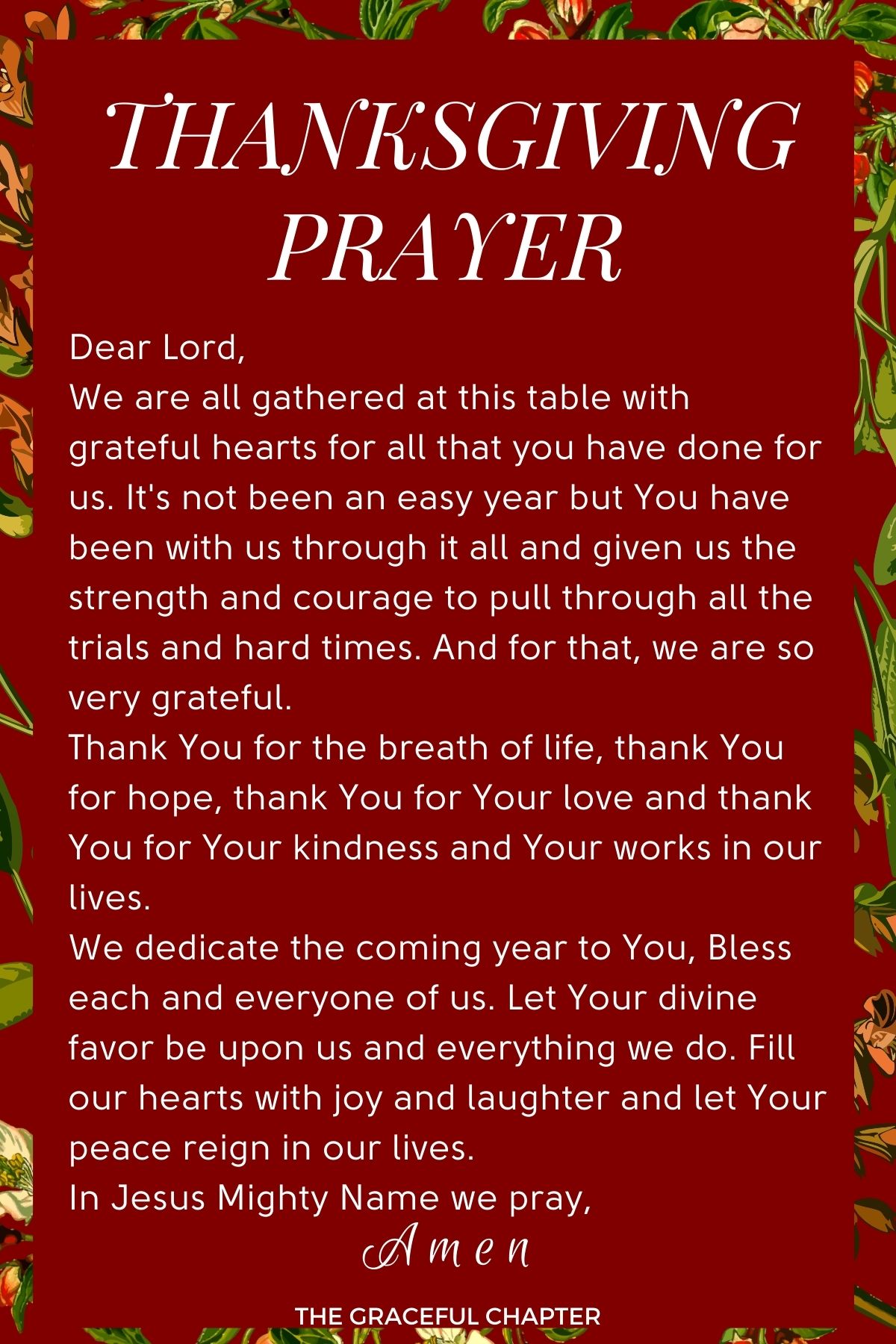 thanksgiving prayer