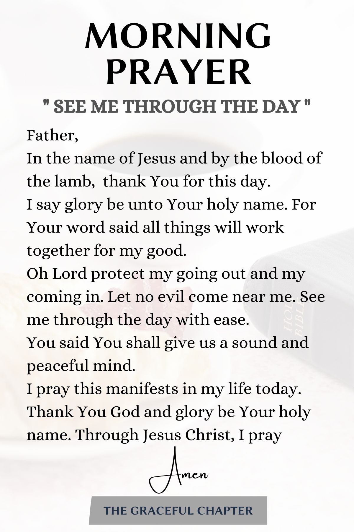 morning prayer- see me through the day