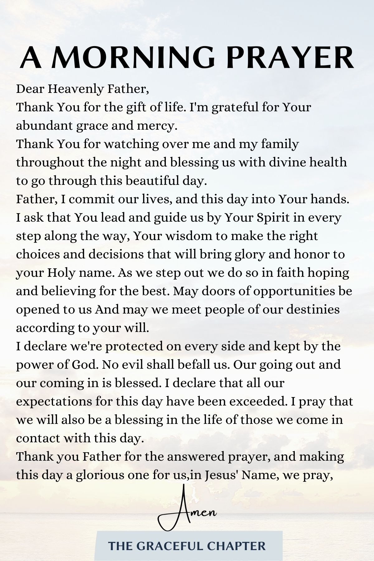 A morning prayer