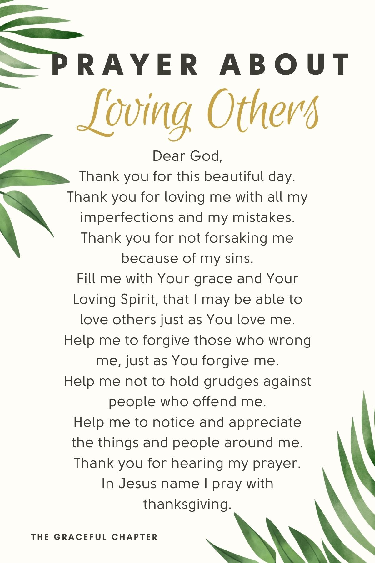 prayer about loving others