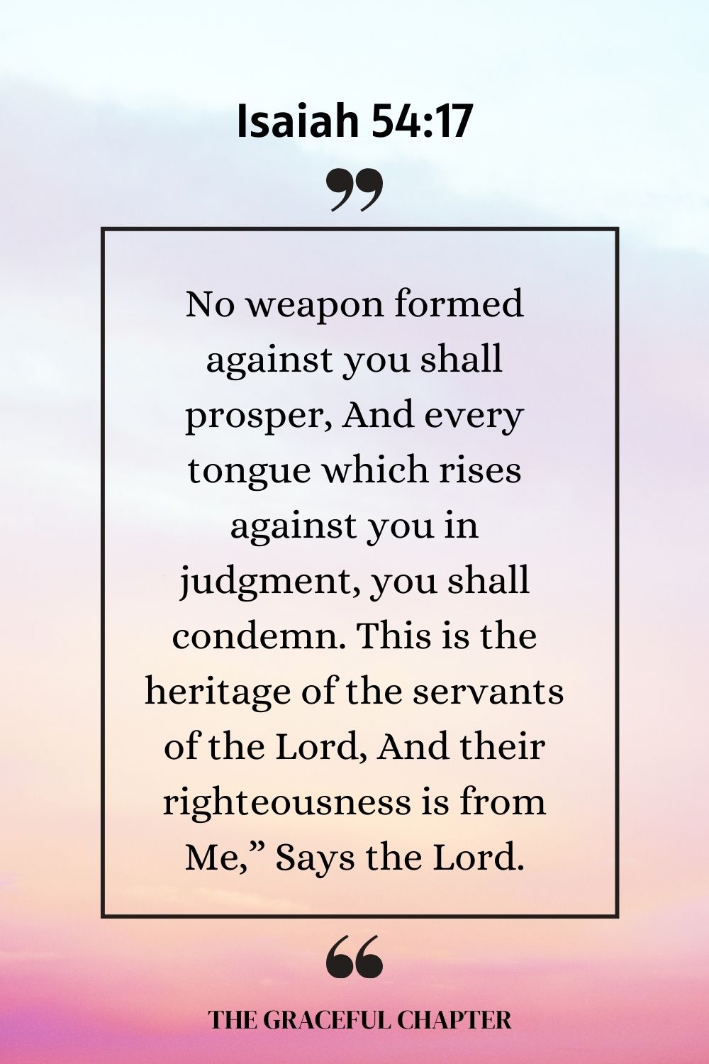 no weapons formed against me shall prosper scripture