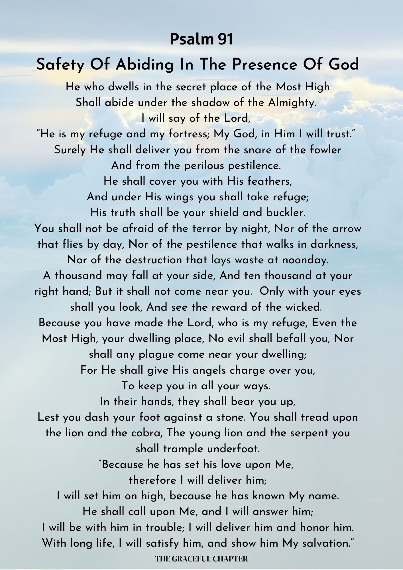 Psalm 91 - Safety of abiding in the presence of God