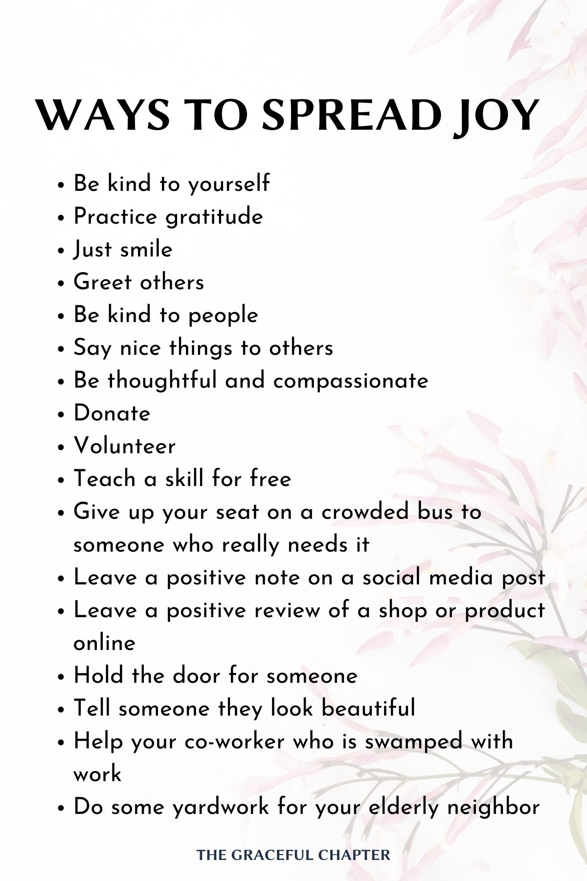 Simple ways to spread joy