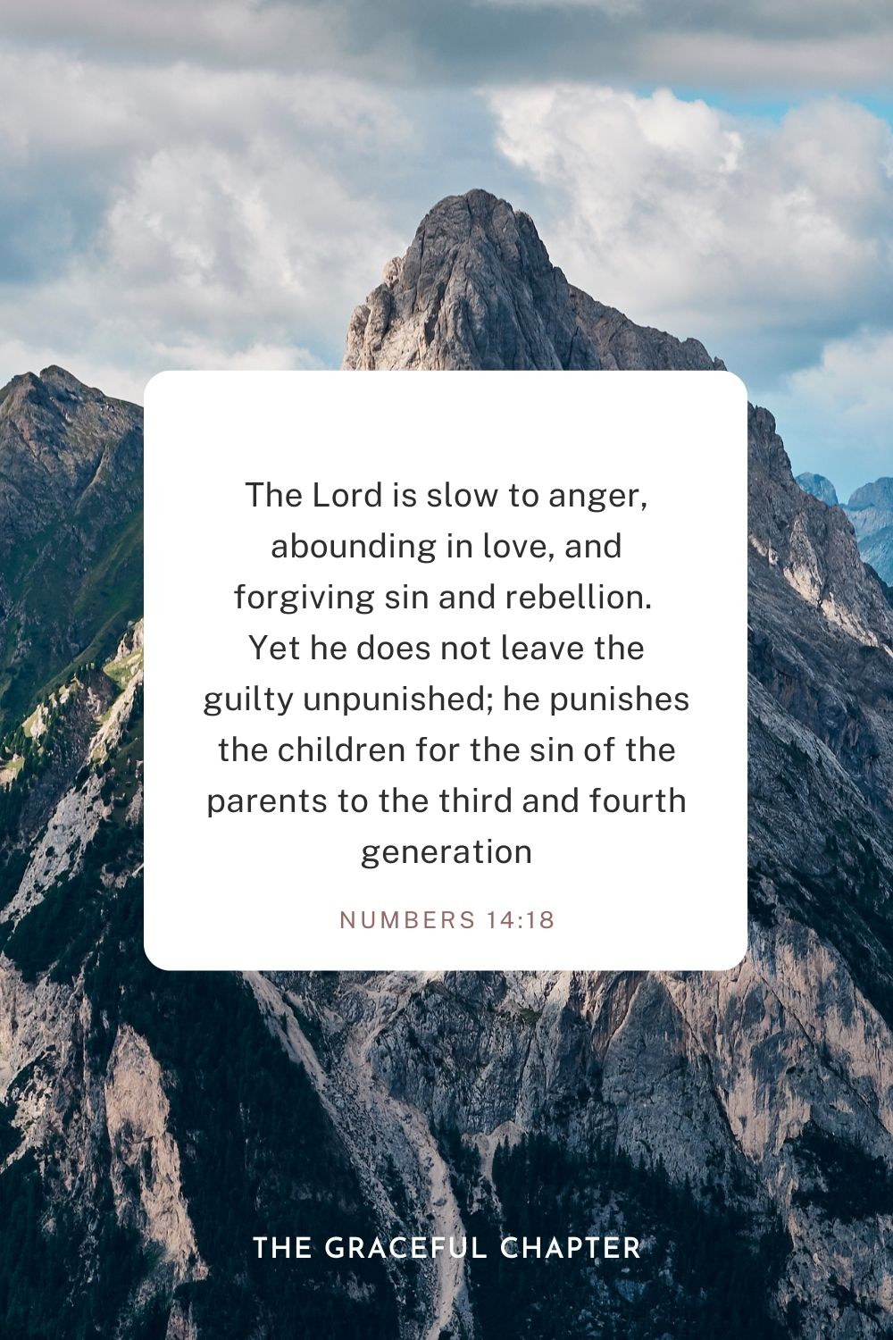 Numbers 14:18 Bible verses on forgiveness