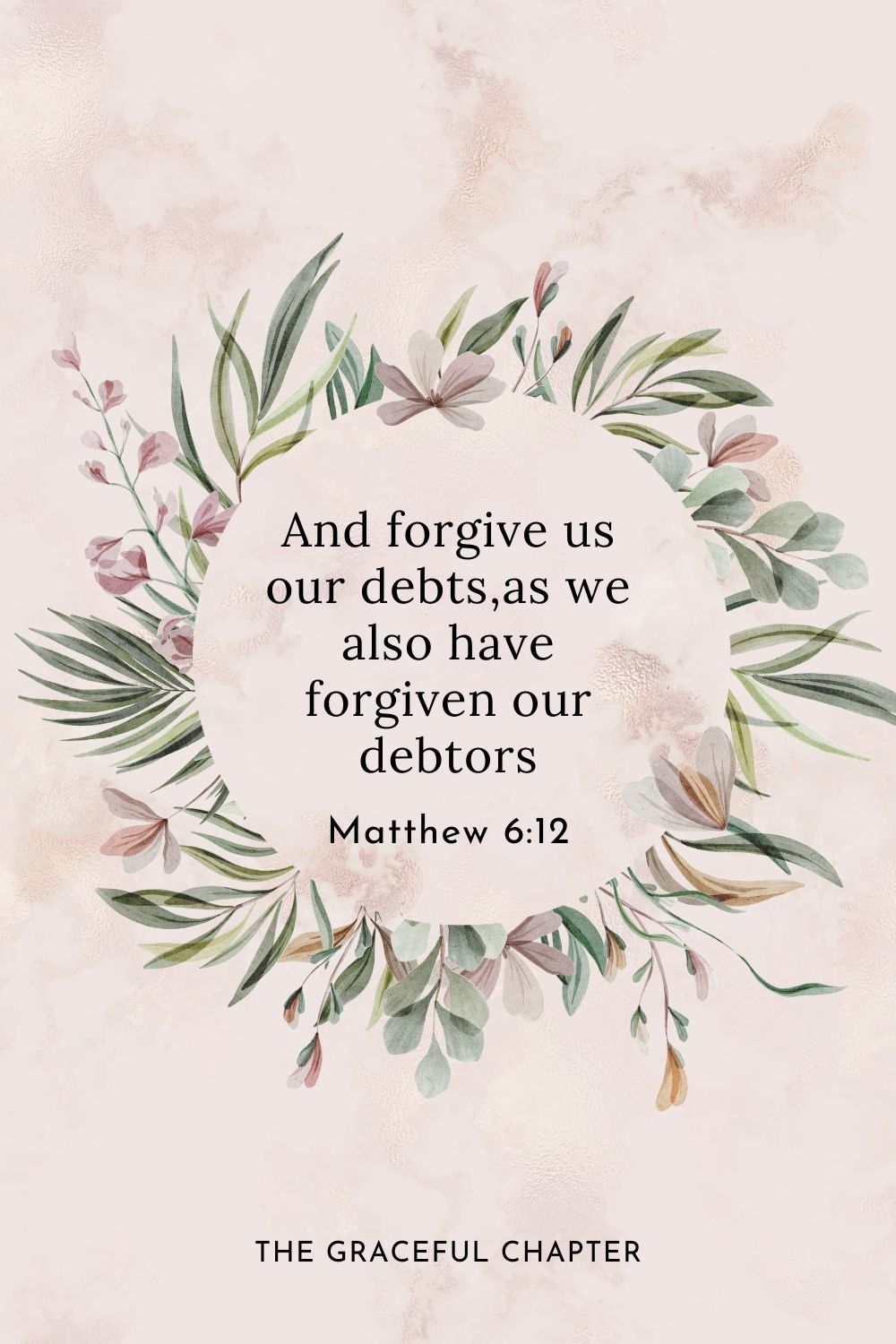 And forgive us our debts, as we also have forgiven our debtors Matthew 6:12