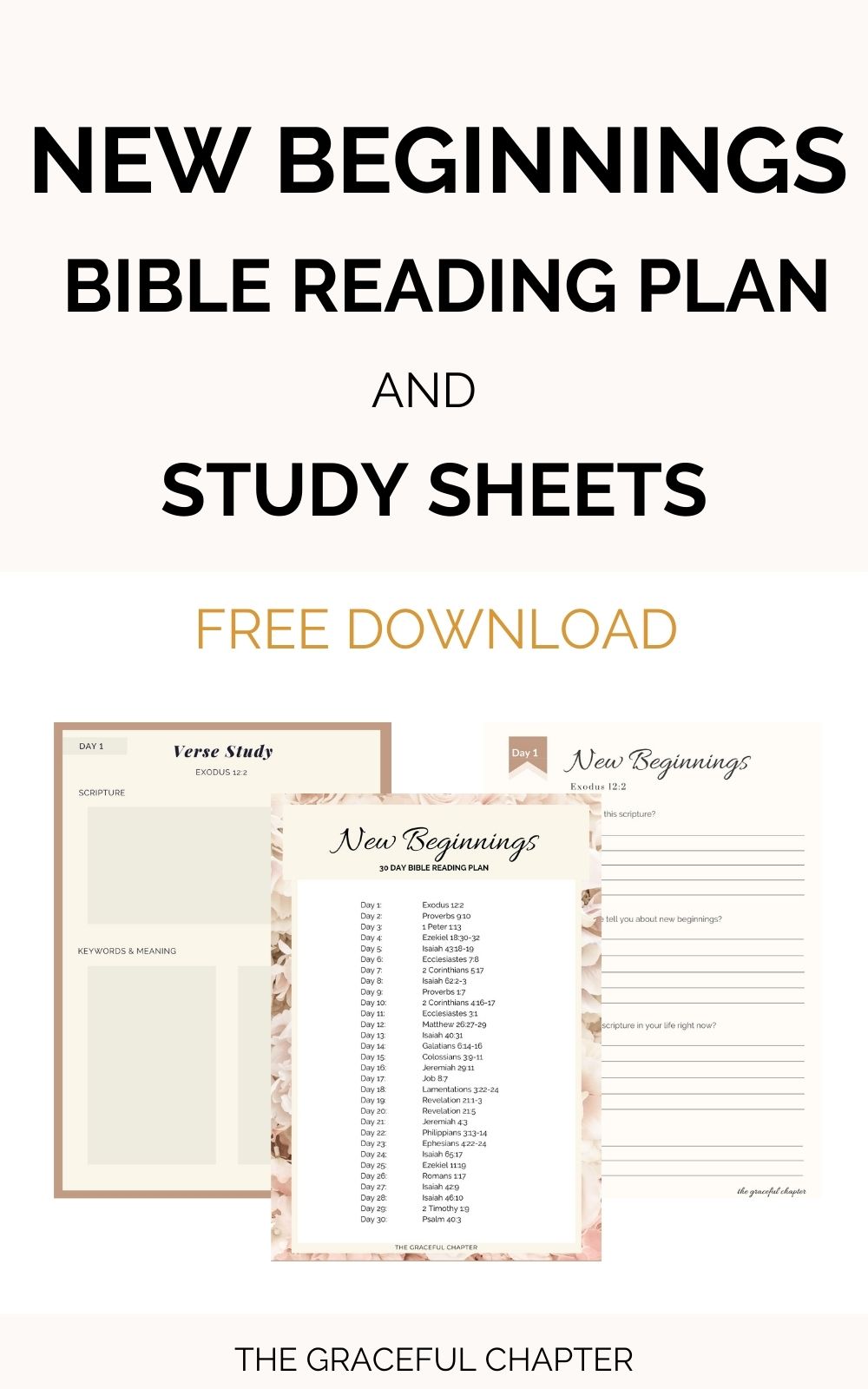 new beginnings bible reading plan free download