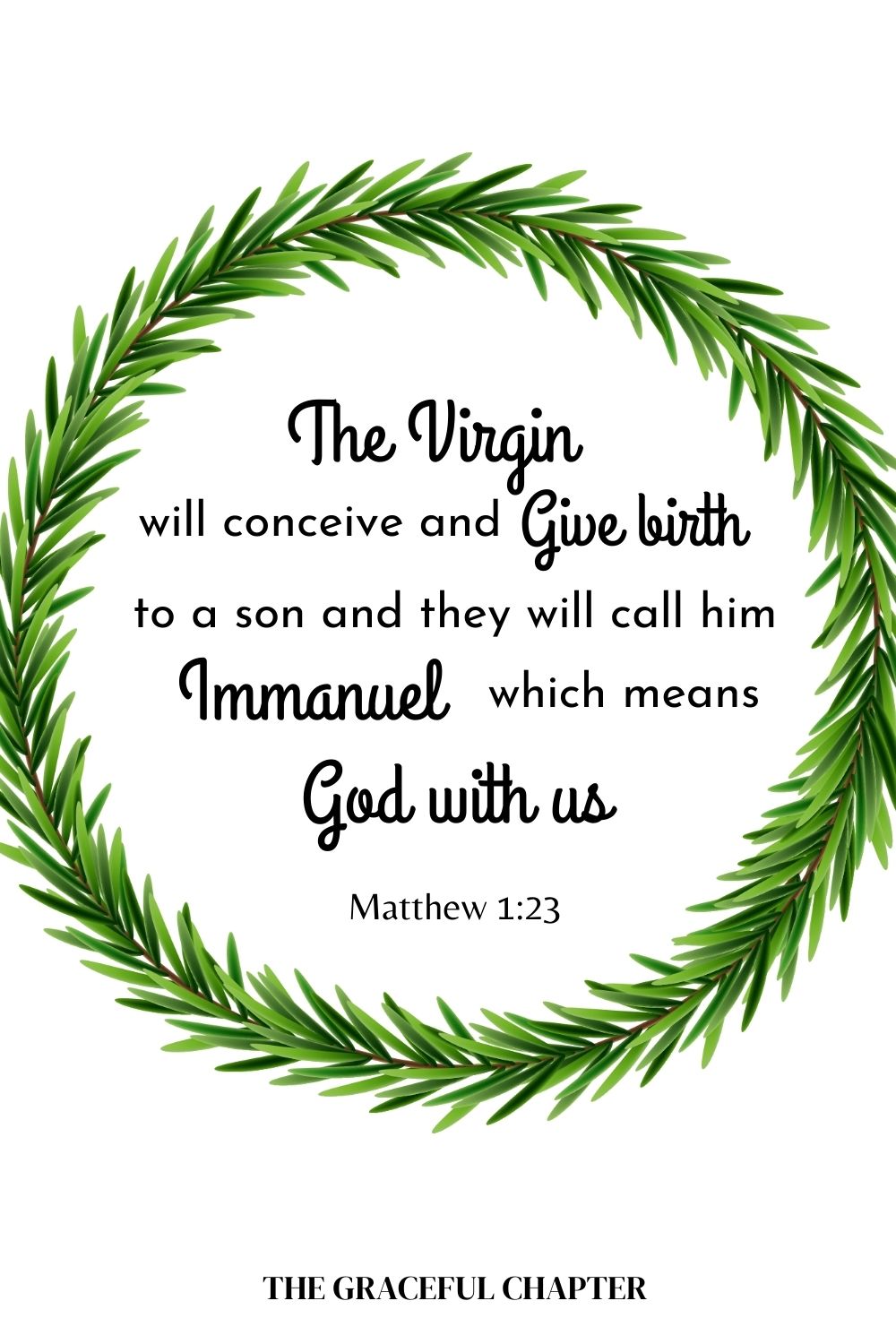 Christmas bible verse Matthew 1:23