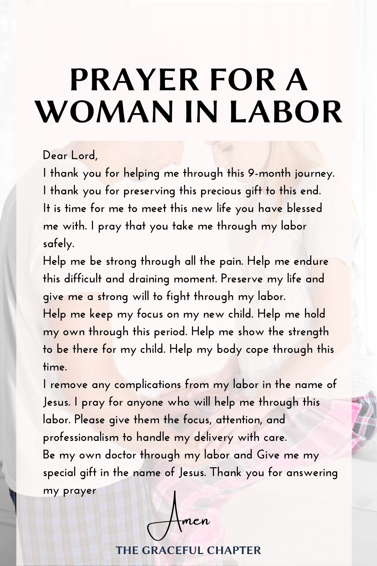 Prayer for a woman in labor