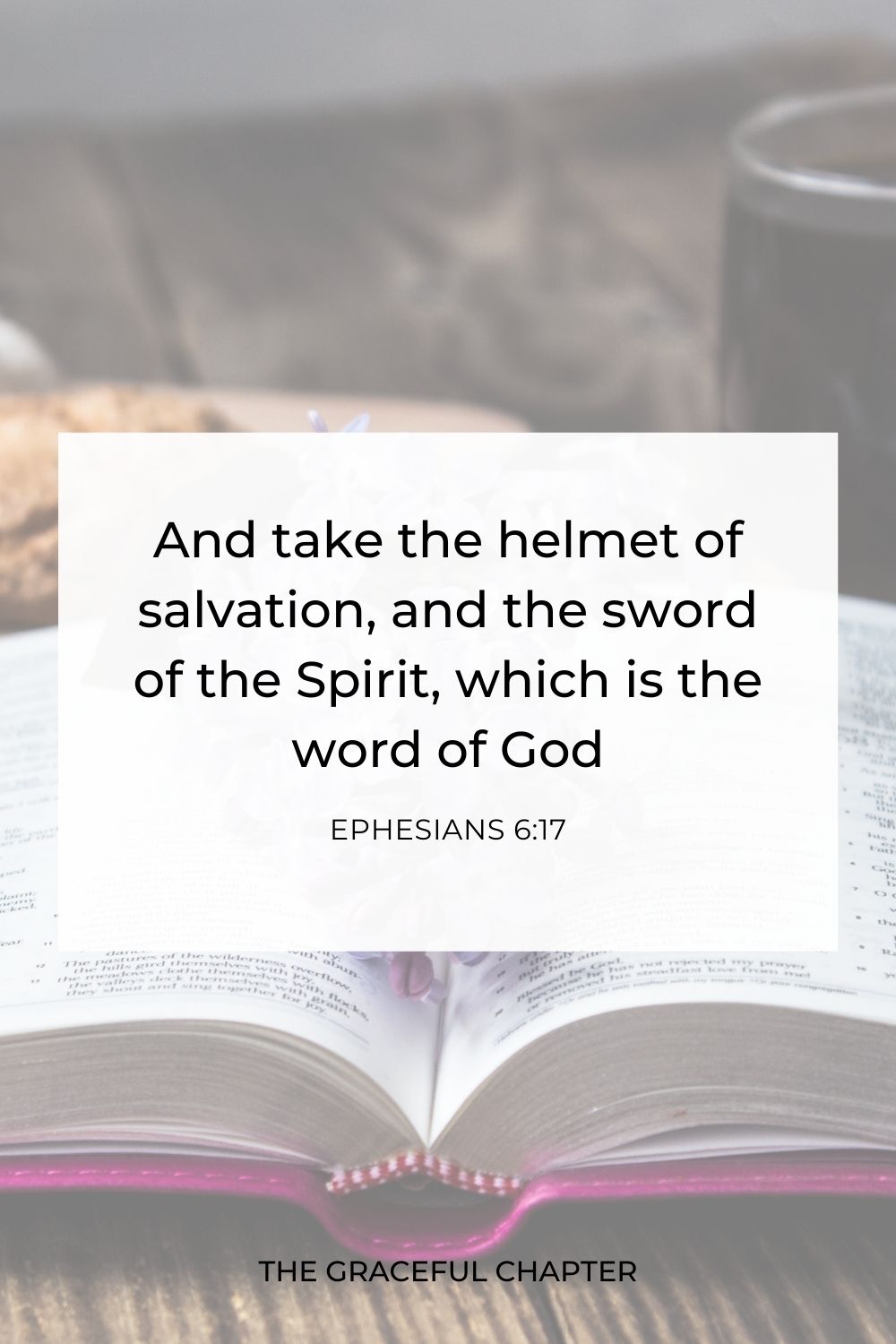 And take the helmet of salvation, and the sword of the Spirit, which is the word of God Ephesians 6:17