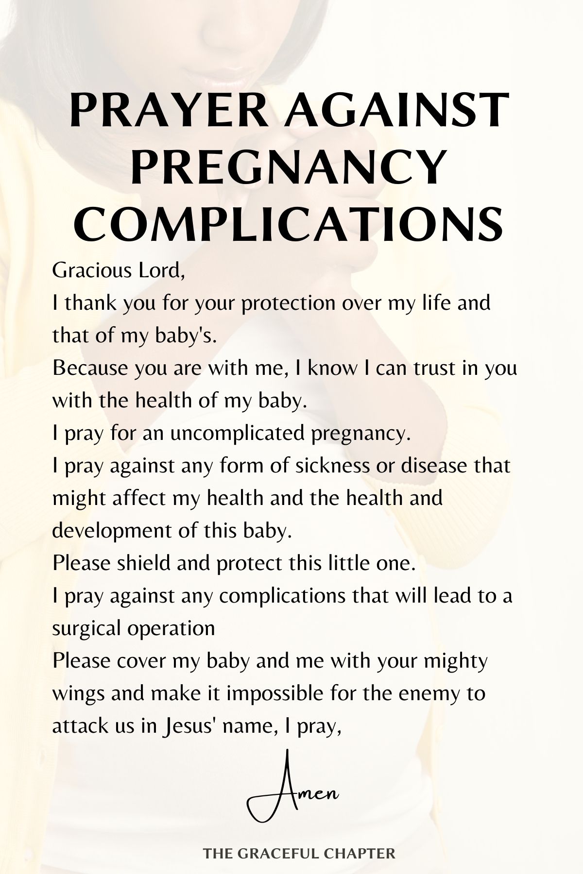 Prayer against pregnancy complications