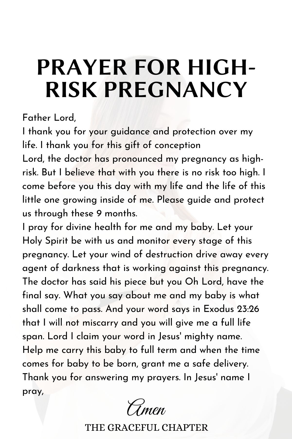 Prayer for high-risk pregnancy