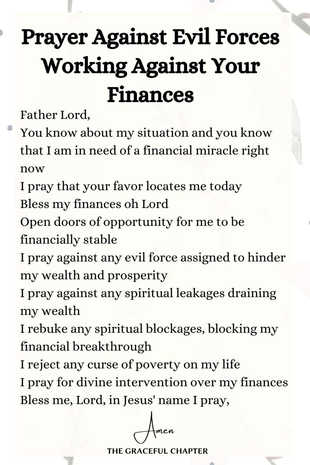 7 Financial Breakthrough Prayer Points - The Graceful Chapter