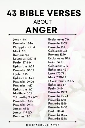 43 Bible Verses To Calm Down Anger - The Graceful Chapter