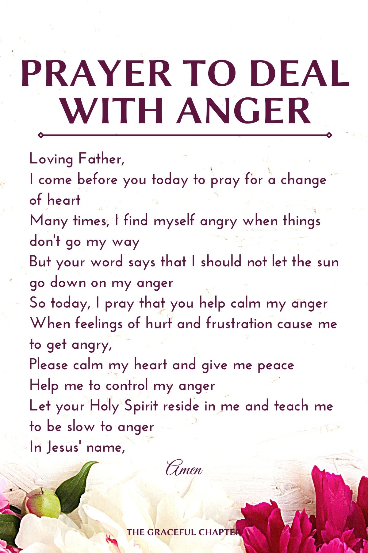 prayer to deal with anger