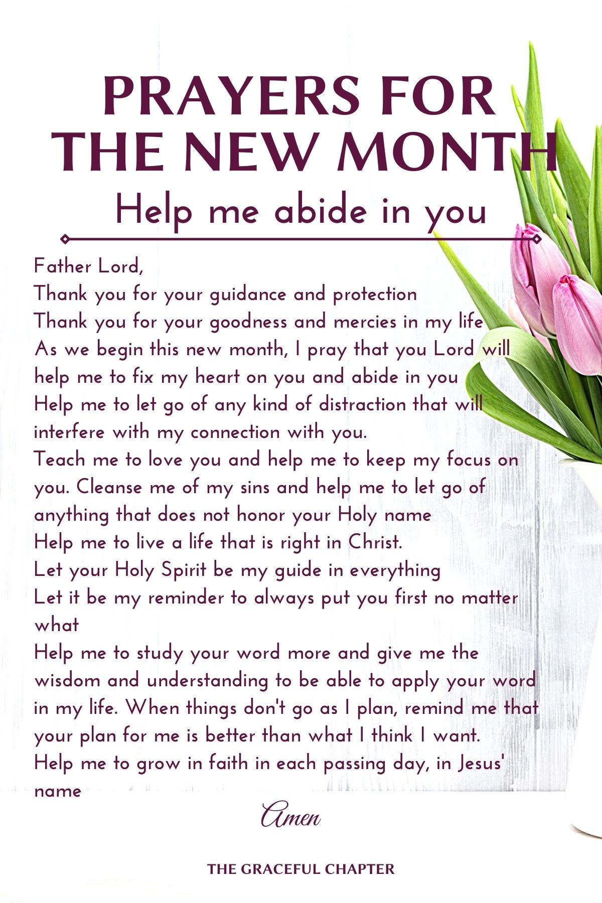 13 Prayers For The New Month - The Graceful Chapter