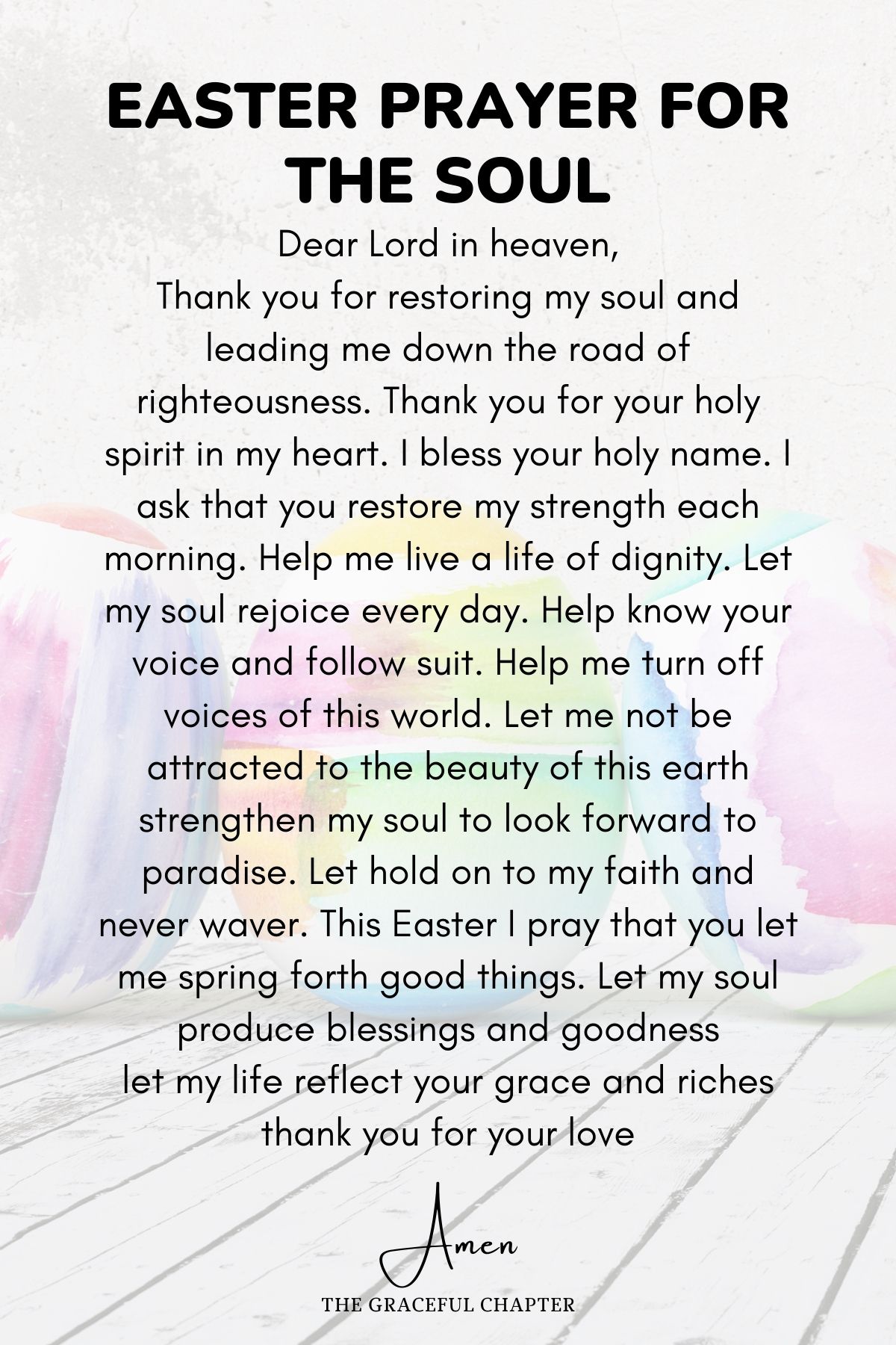 Easter prayer for the soul