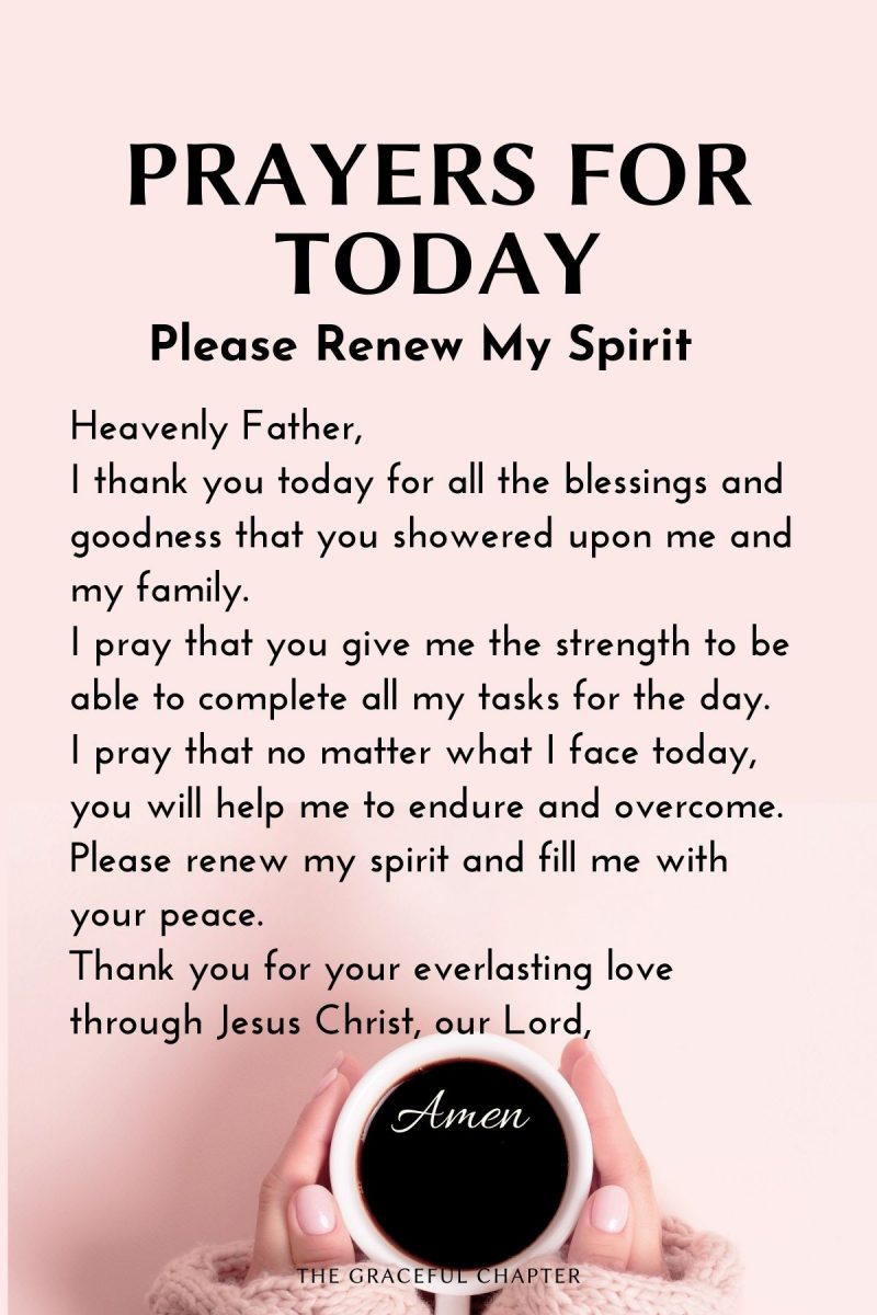 26 Powerful Daily Prayers For Today The Graceful Chapter