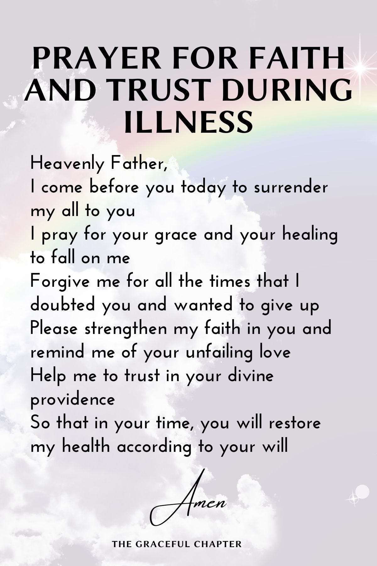 Prayer for faith and trust during illness