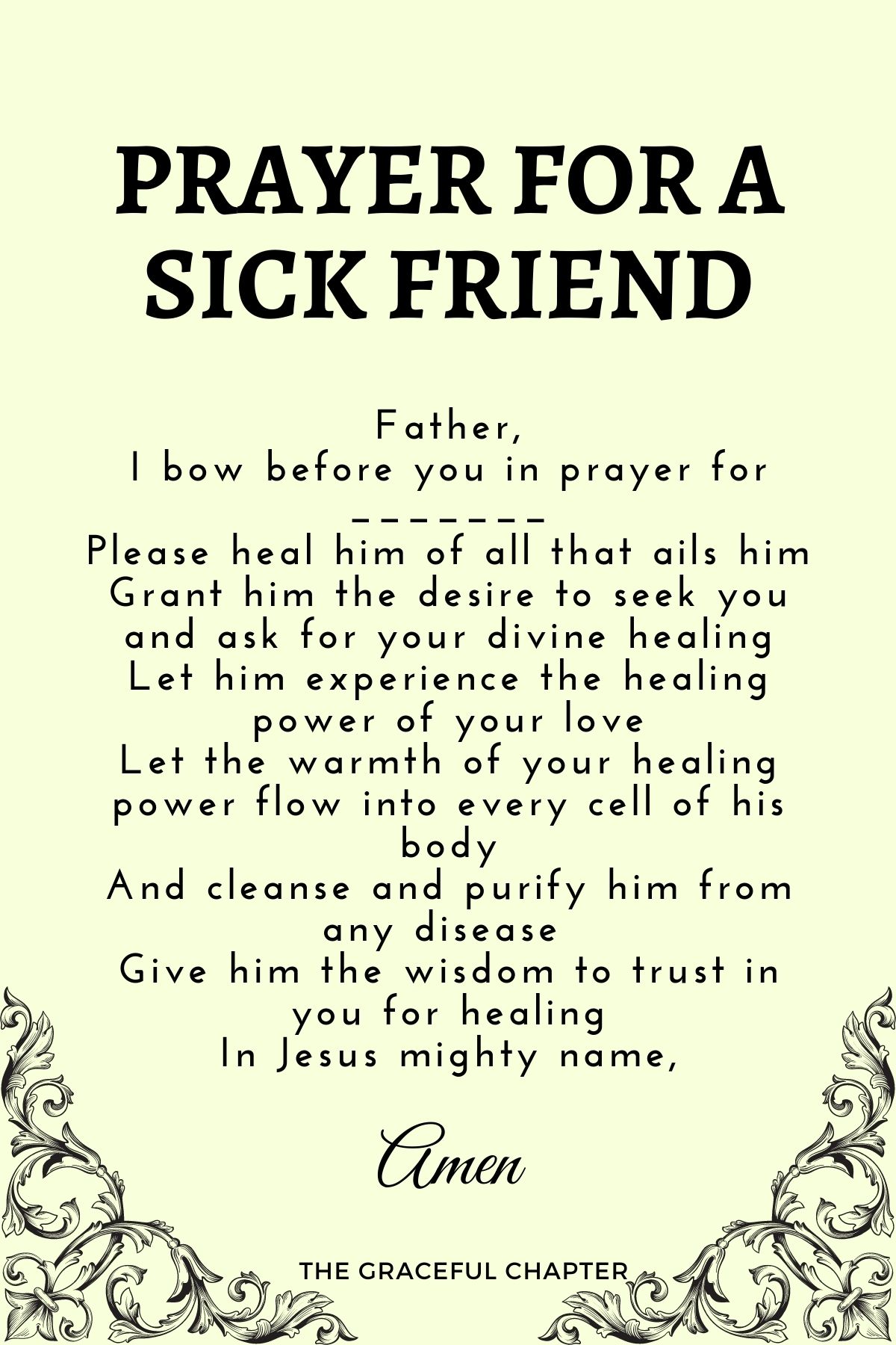 A Prayer For Someone Who Is Sick - CHURCHGISTS.COM