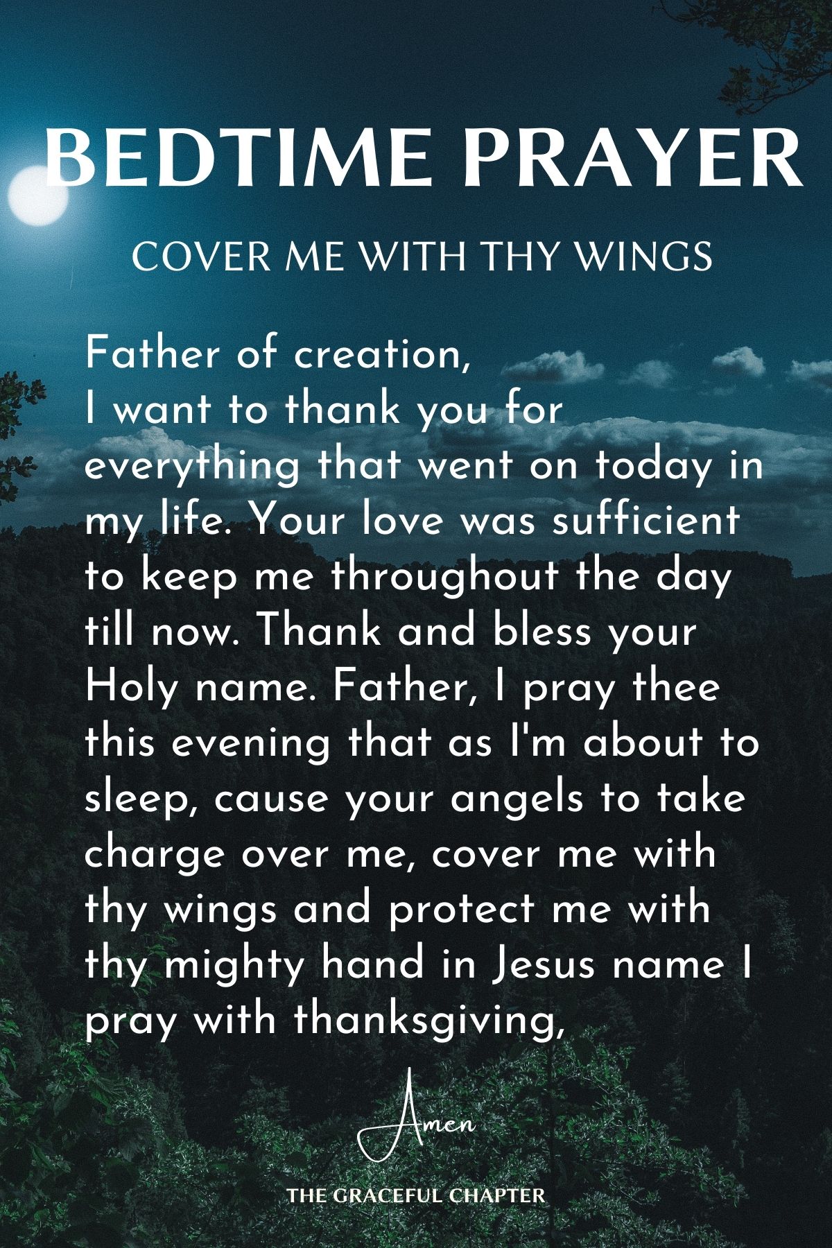 Cover me with thy wings