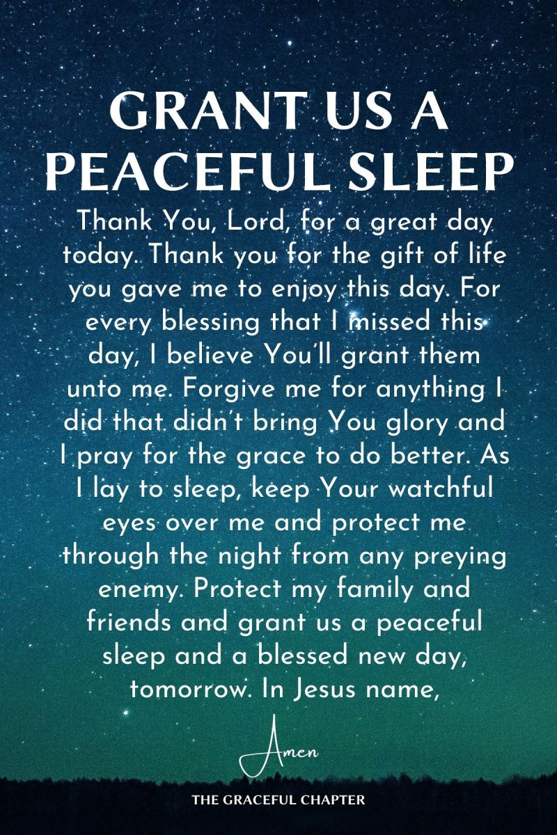 14 Short Bedtime Prayers For A Good Nights Sleep The Graceful Chapter 