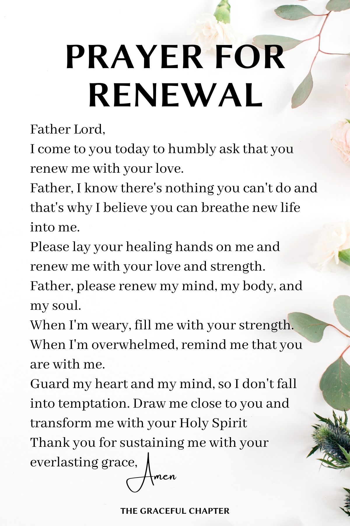 Prayer for renewal