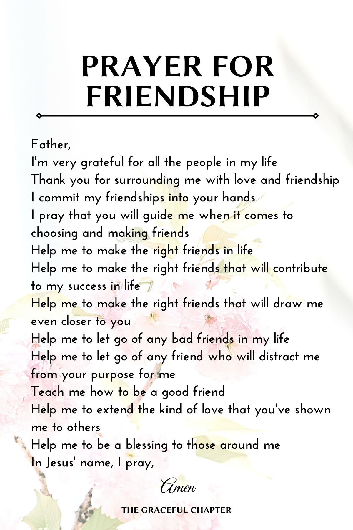 prayer for friendship