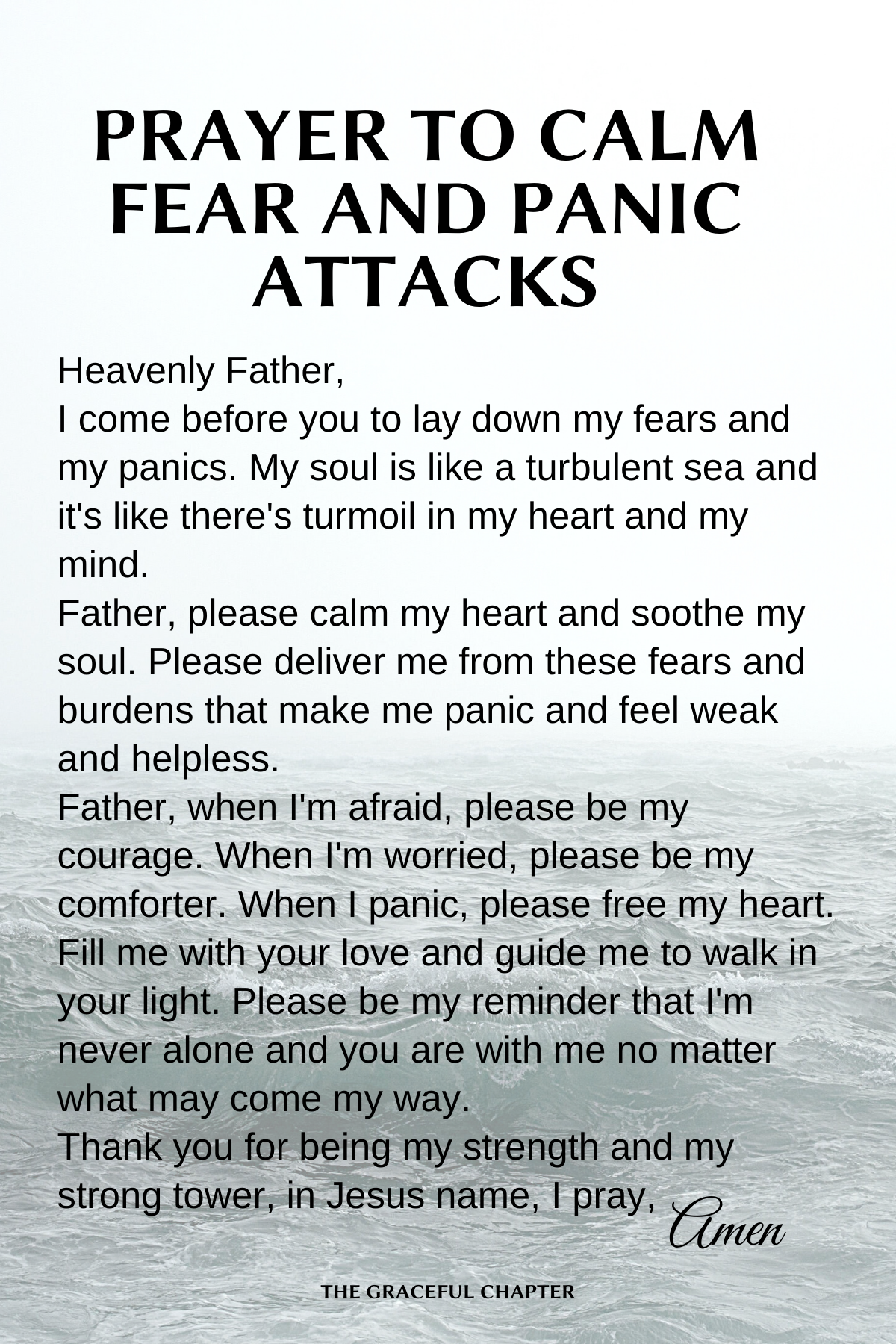 Prayer to calm fear and panic attacks