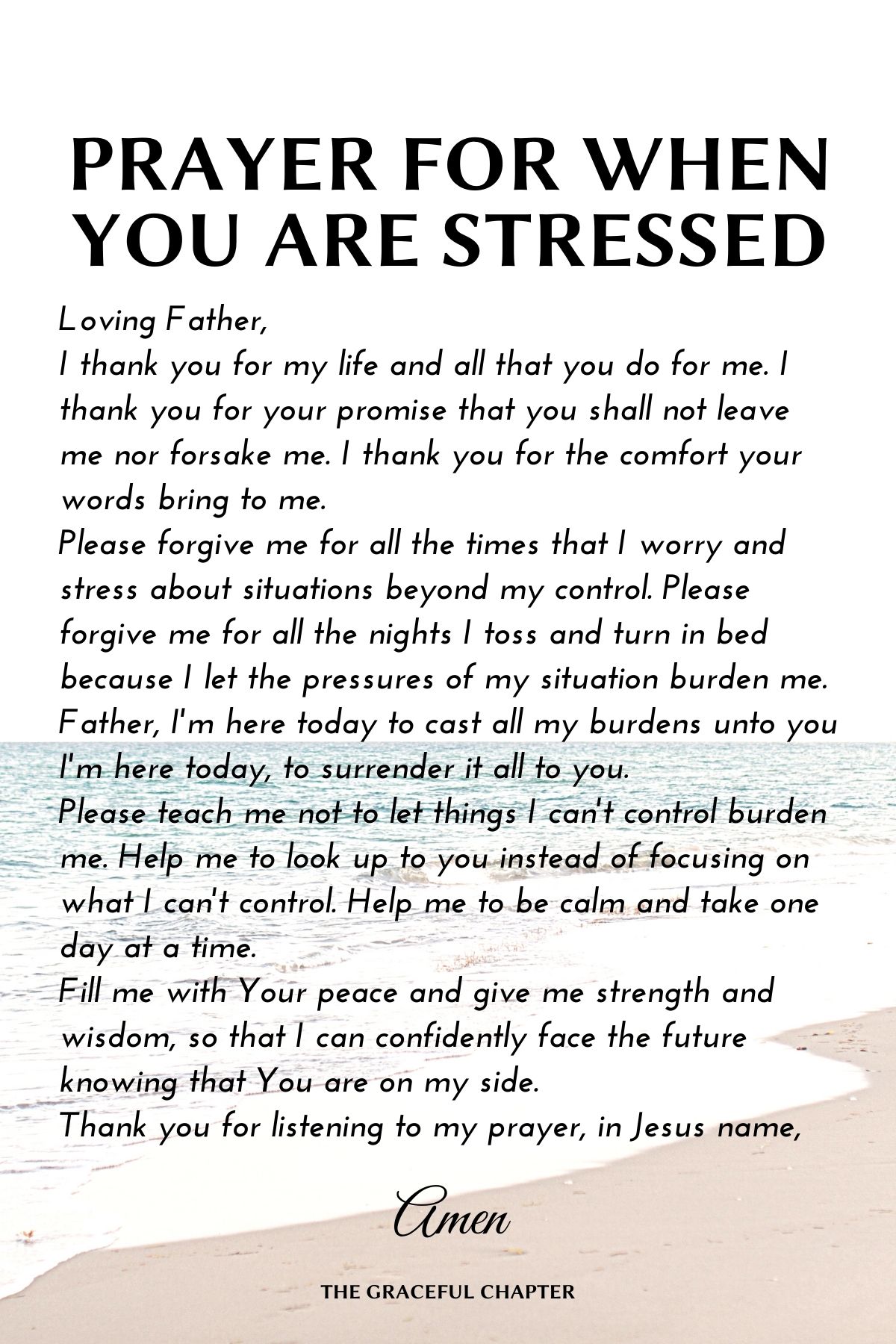 Prayer for when you are stressed