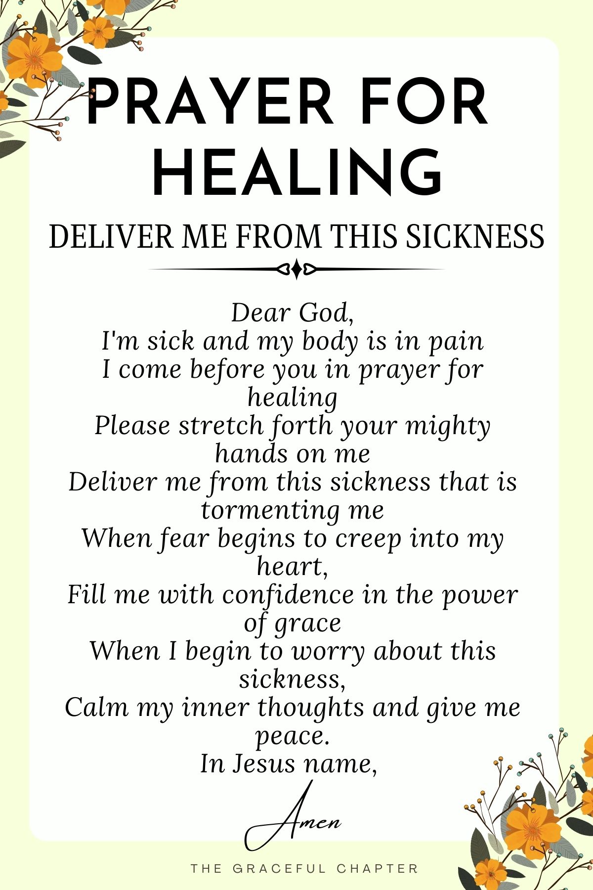 Healing Prayer - Deliver me from this sickness