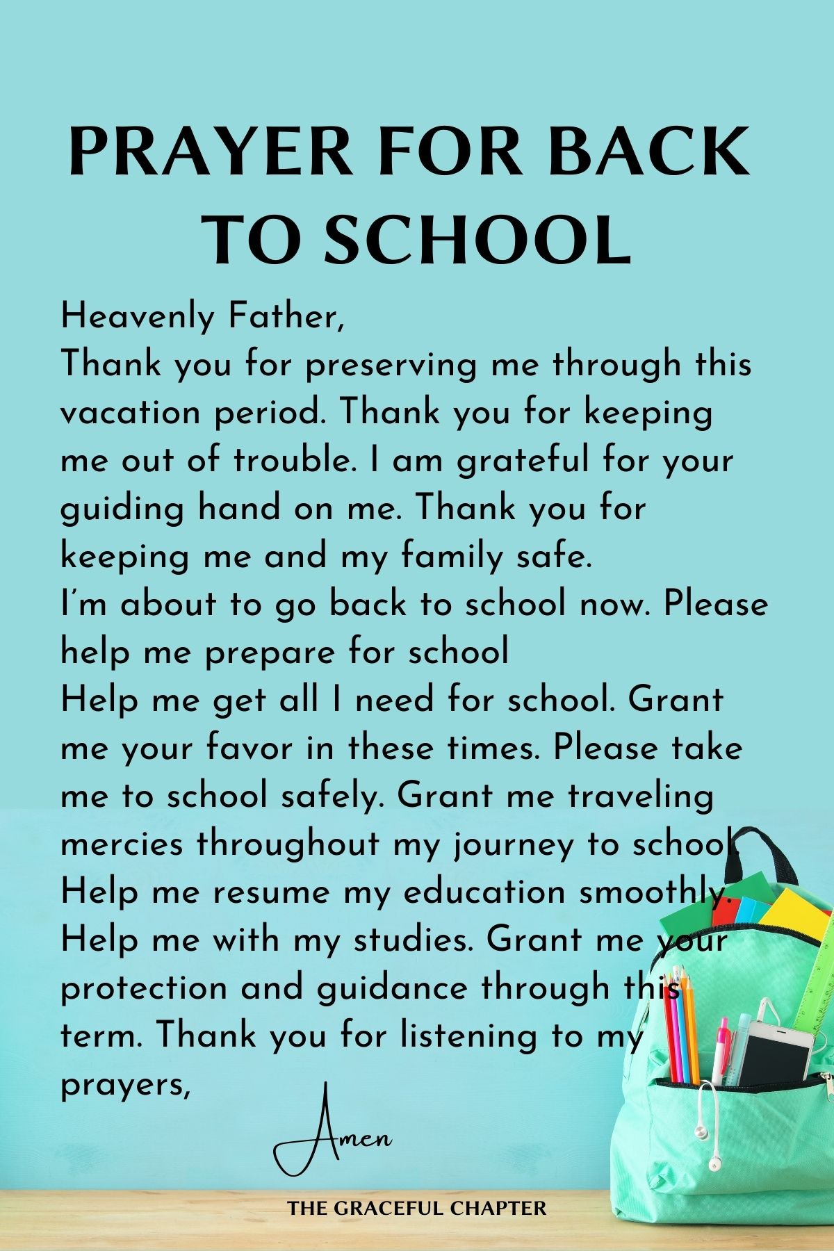 18 Encouraging Prayers For School The Graceful Chapter