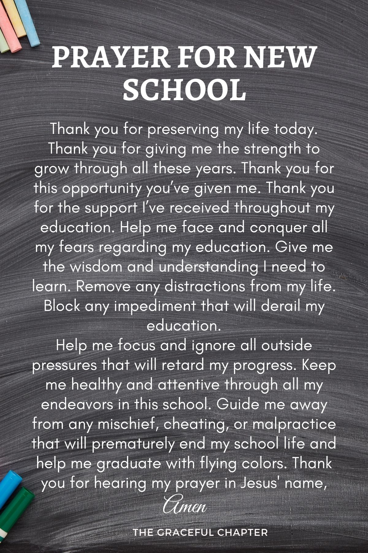 Prayer for new school