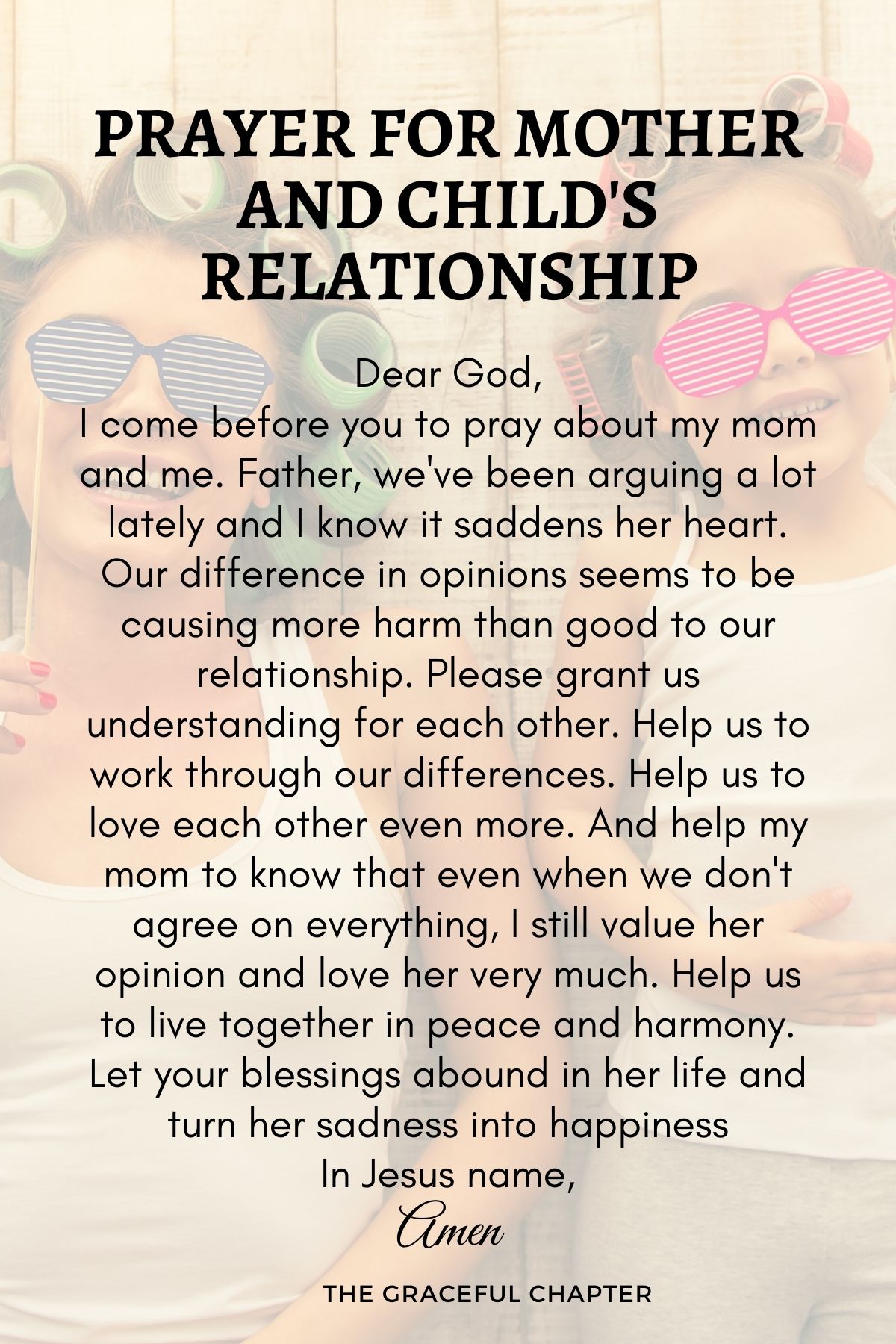 Prayer for mother and child's relationship