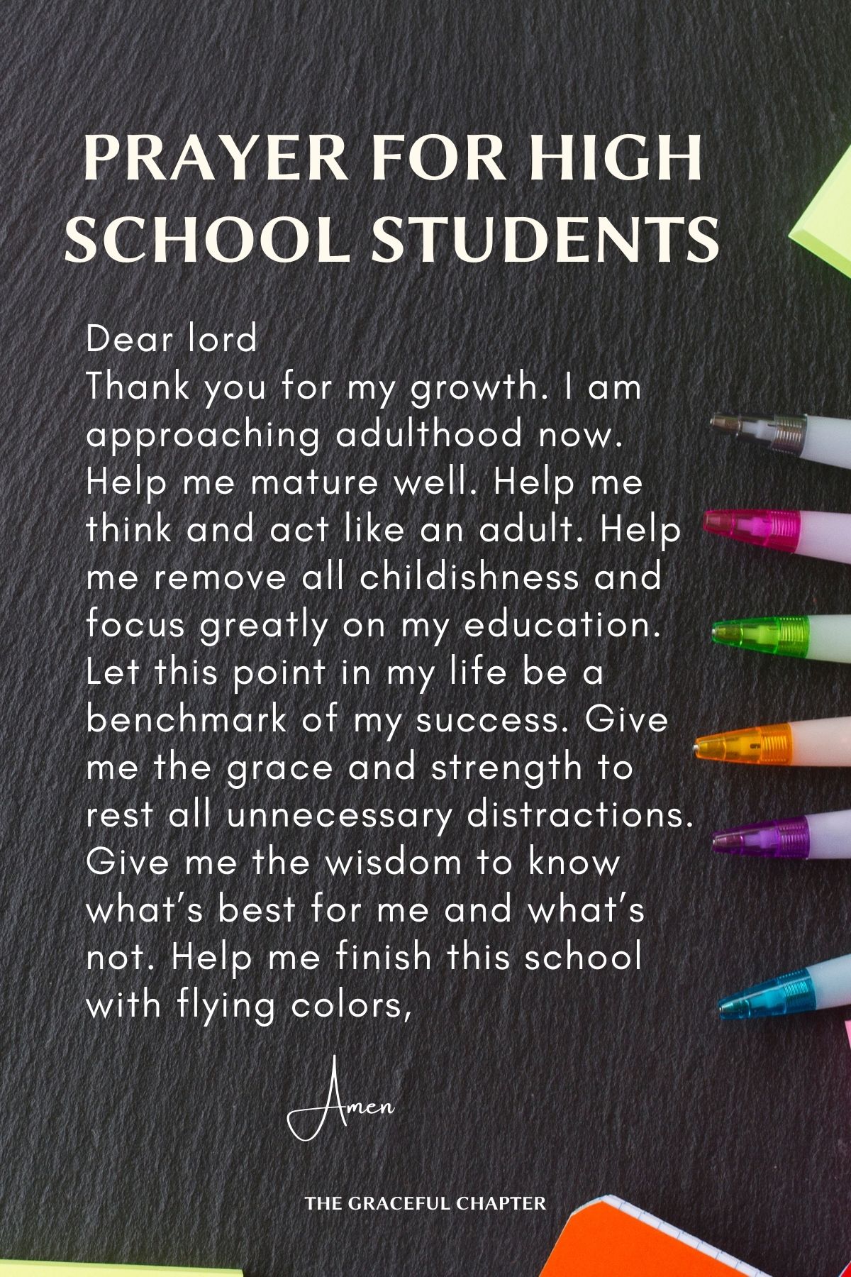 Prayer For High School Seniors 2025 - Celene Cassandre