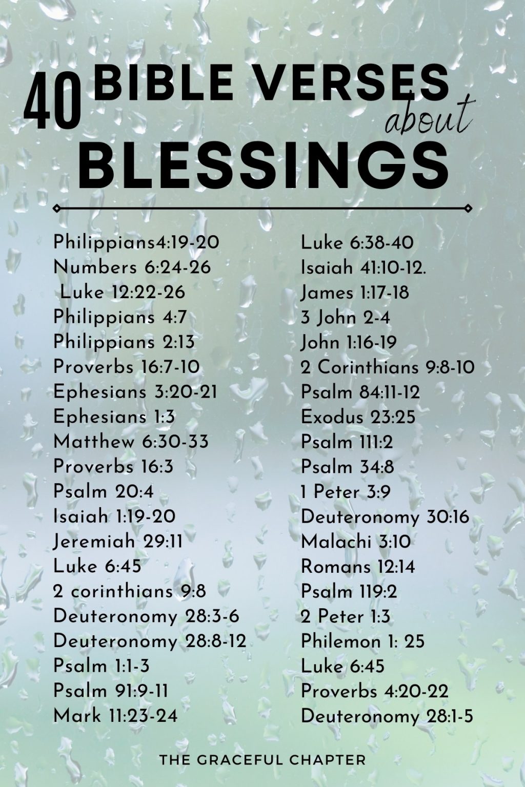 43 Bible Verses About Blessings - The Graceful Chapter