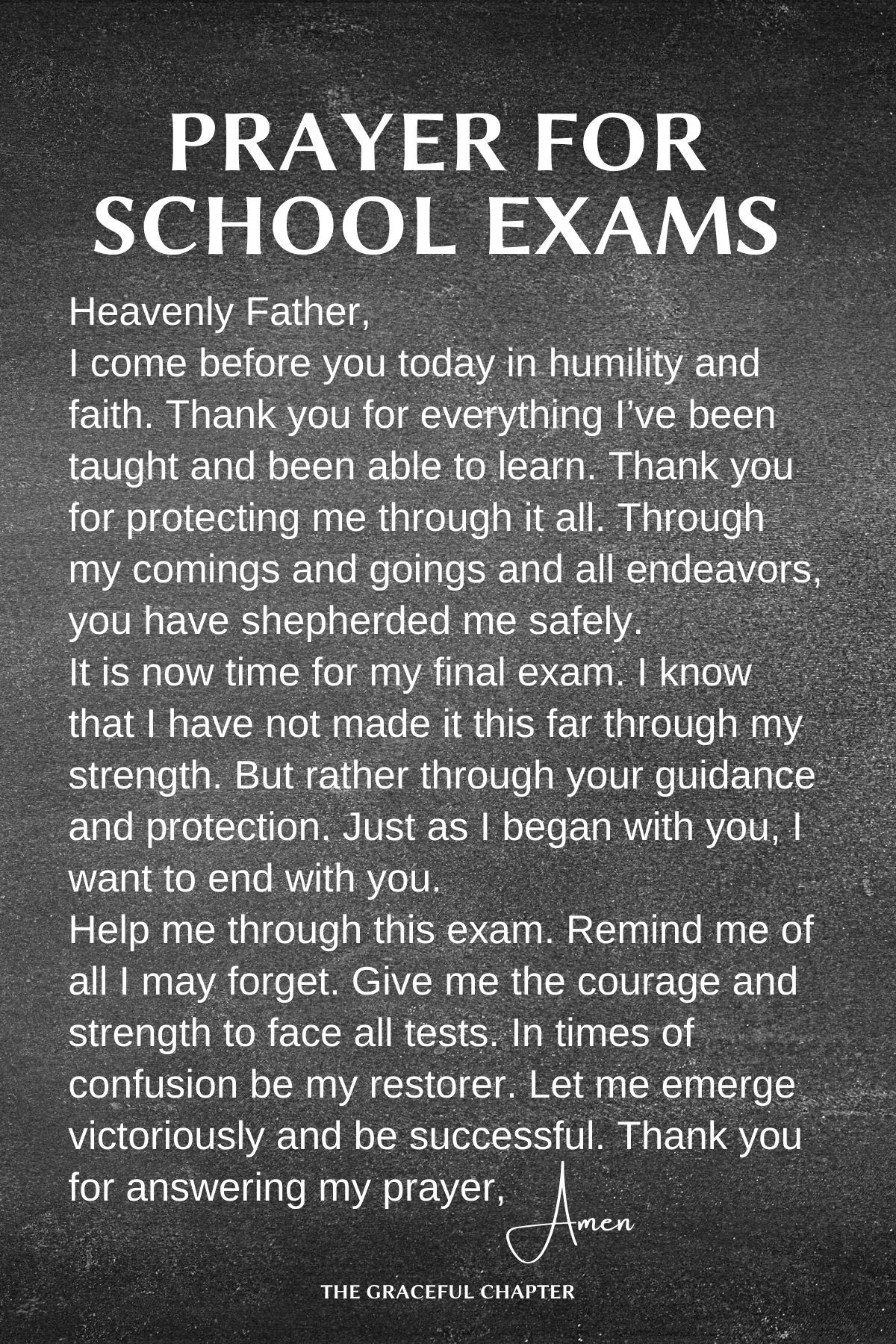 Prayer for exams 