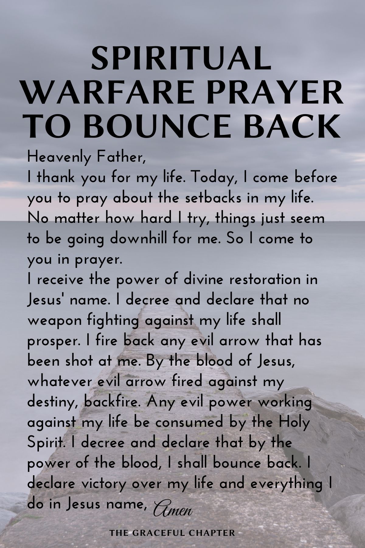 Spiritual warfare prayer to bounce back