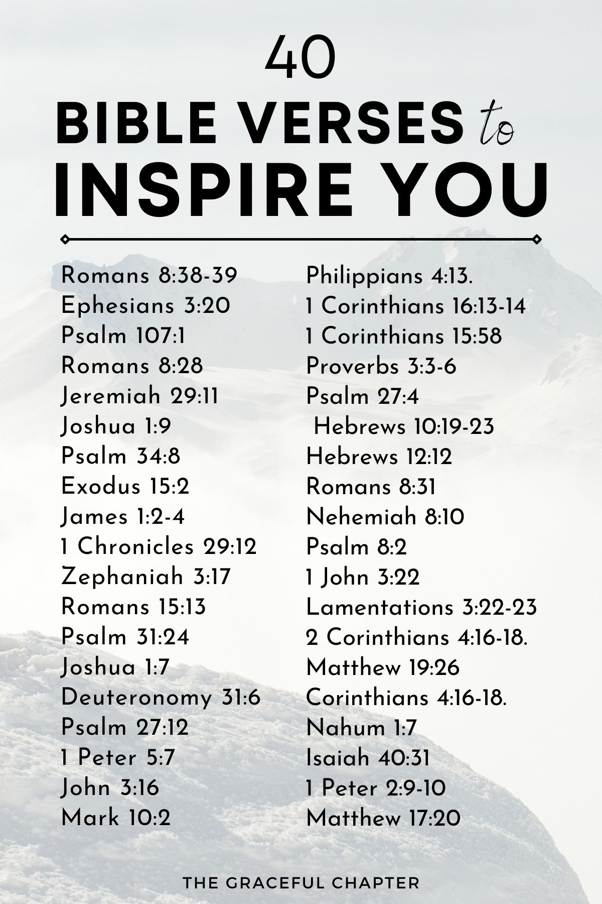 40 bible verses to inspire you