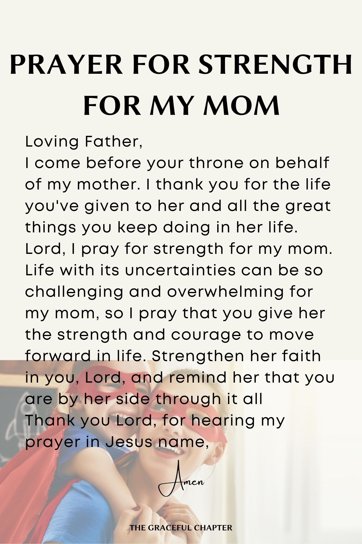 Prayer for strength for my mom