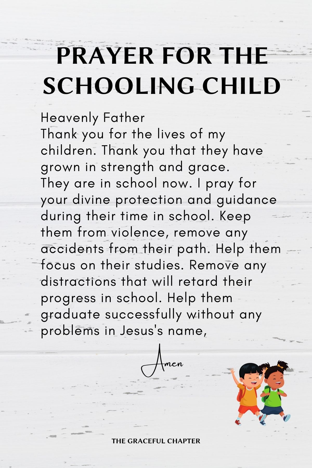 Prayer for the schooling child