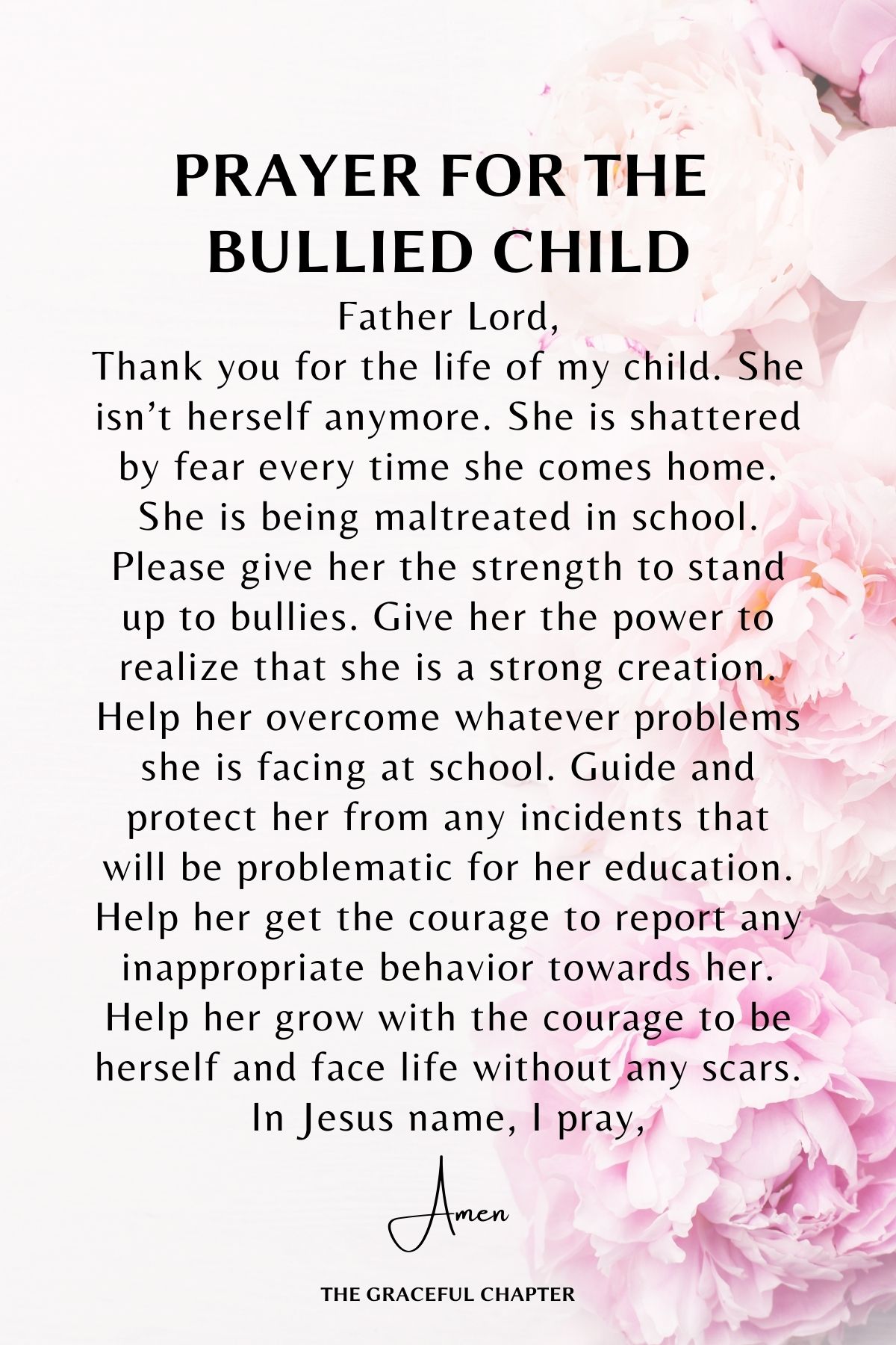 Prayer for the bullied child