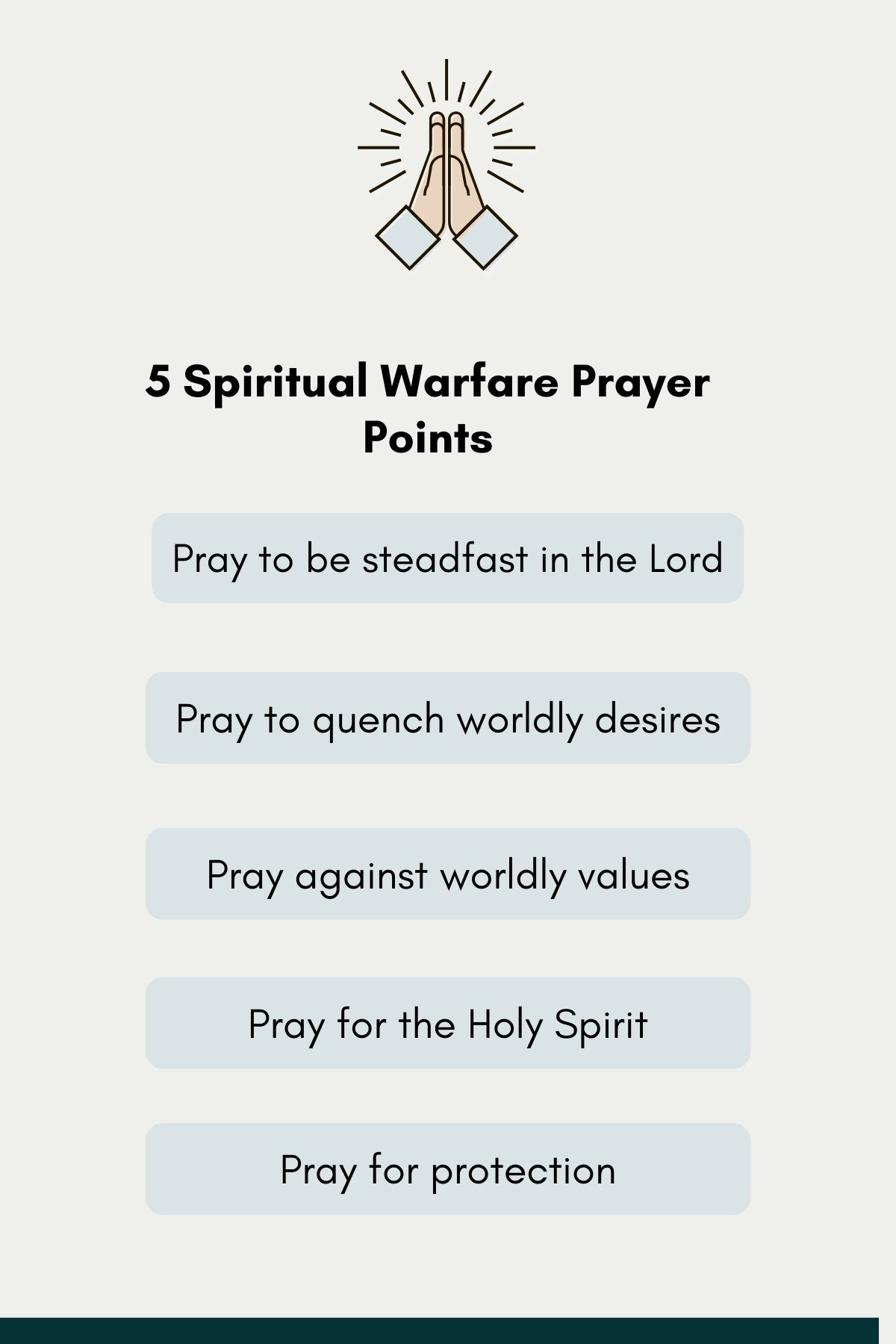 5 spiritual warfare prayer points