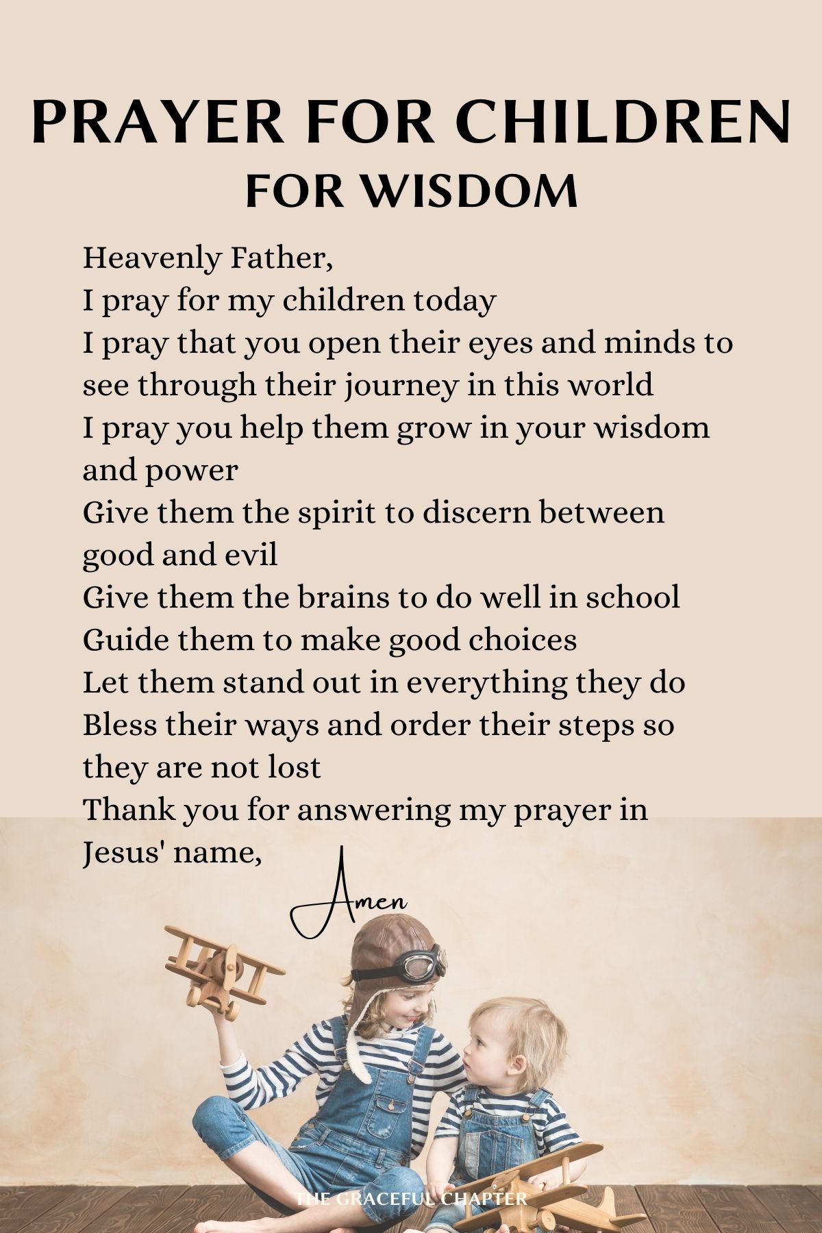 Prayer for your children - for wisdom