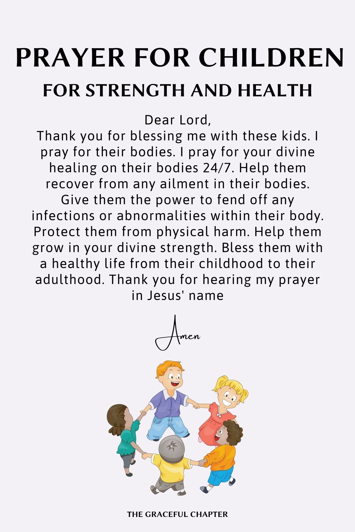 prayer points for children - for strength and health