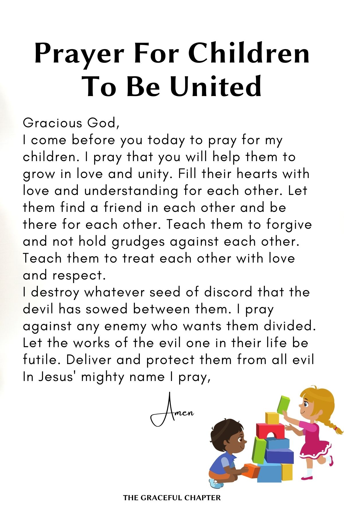 Prayer for your children to be united