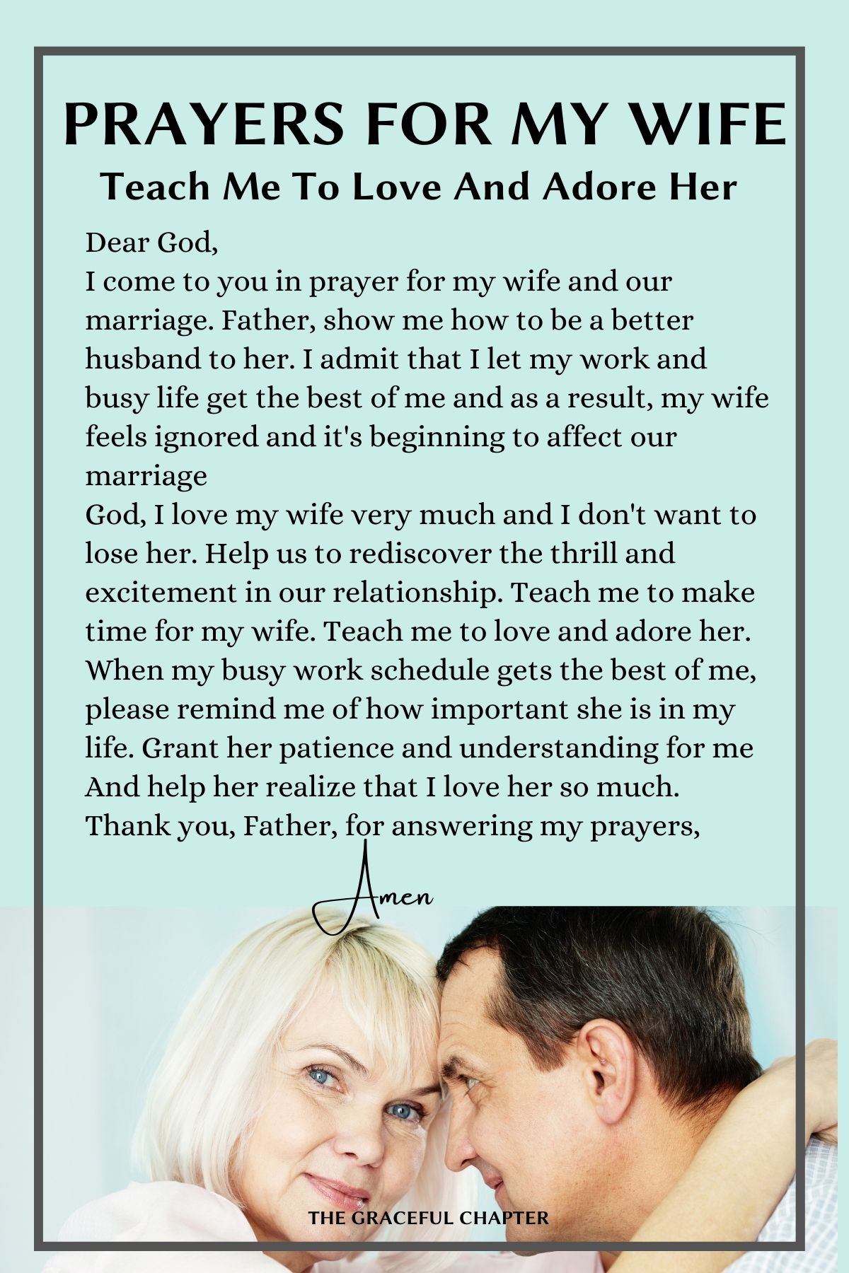 Prayers for your wife - Teach me to love and adore her