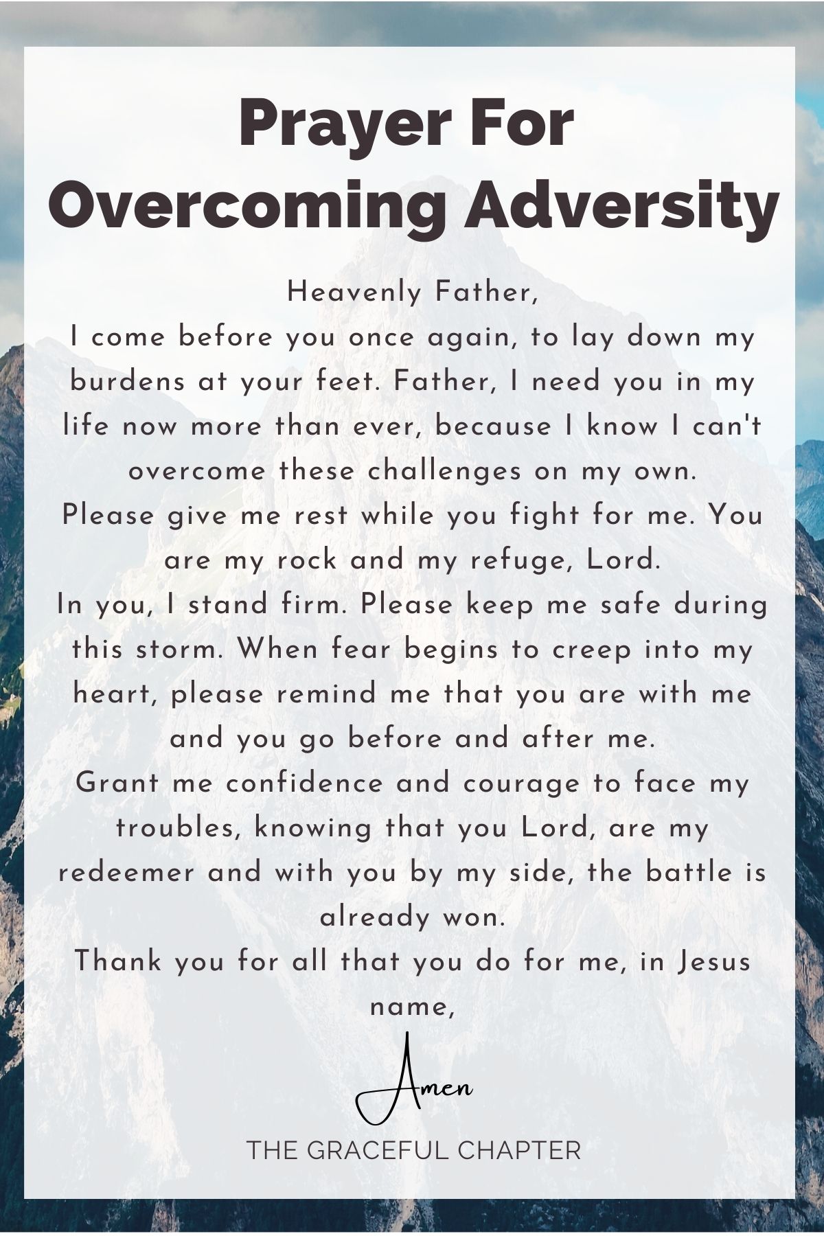 prayer for overcoming adversity